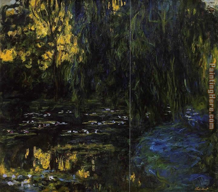 Weeping Willow and Water-Lily Pond 3 painting - Claude Monet Weeping Willow and Water-Lily Pond 3 art painting